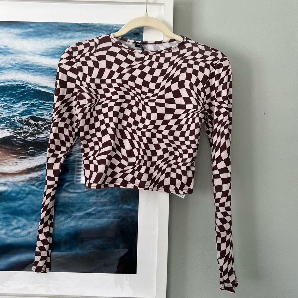 Nastygal checkered top